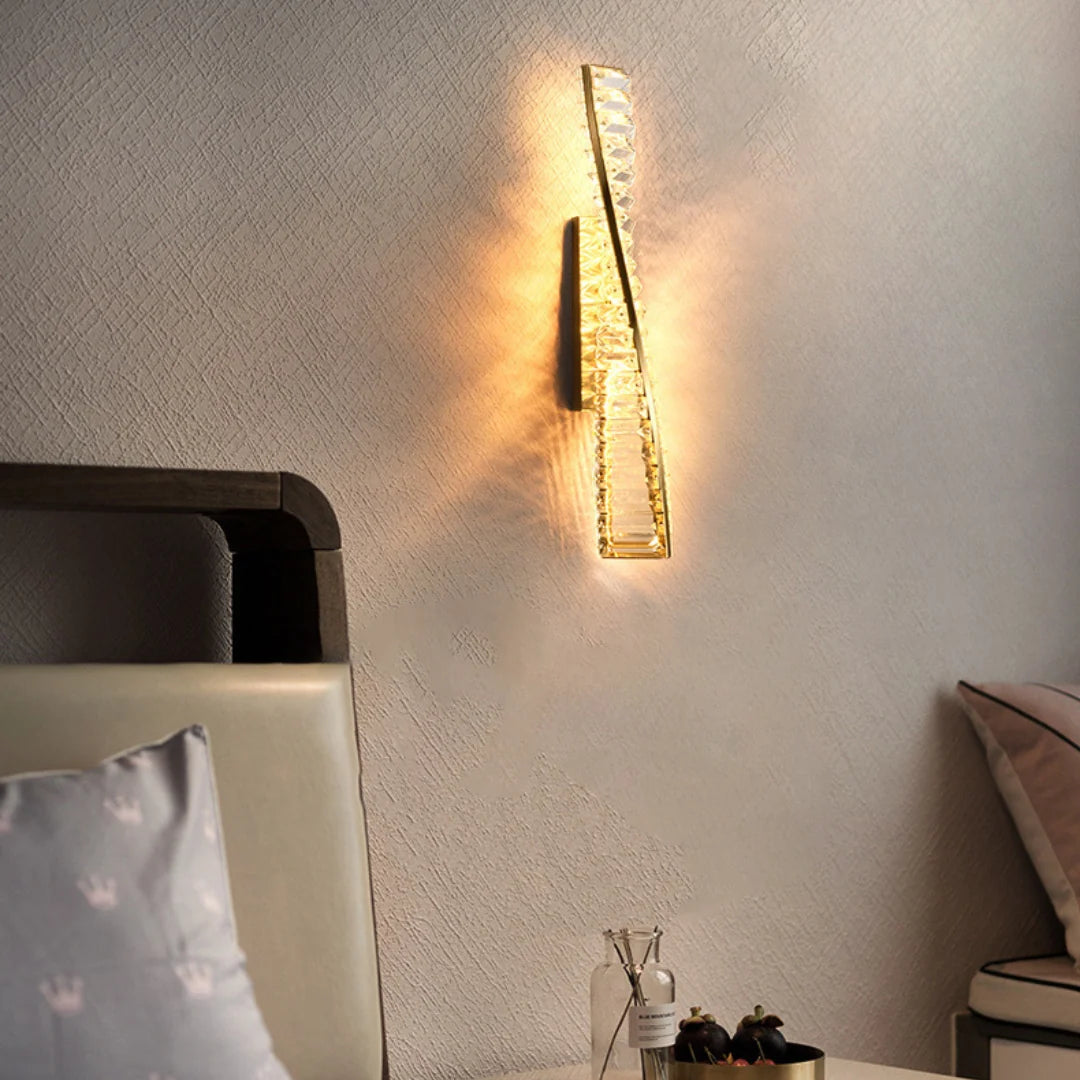 Dna Double Helix Crystal Wall Light