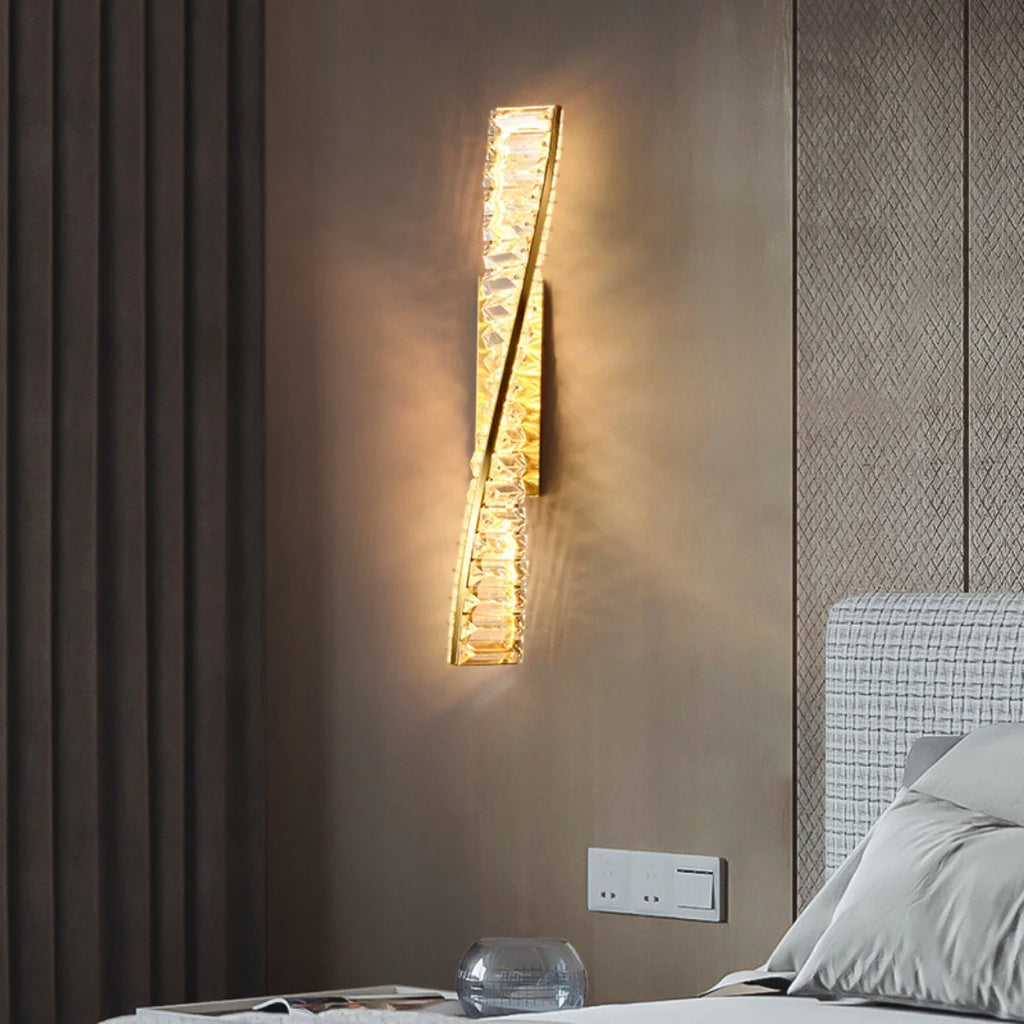 Dna Double Helix Crystal Wall Light