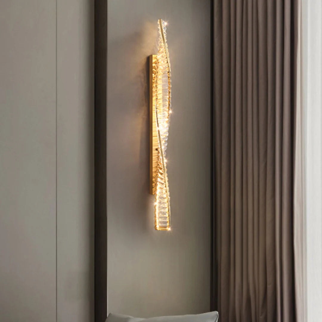 Dna Double Helix Crystal Wall Light