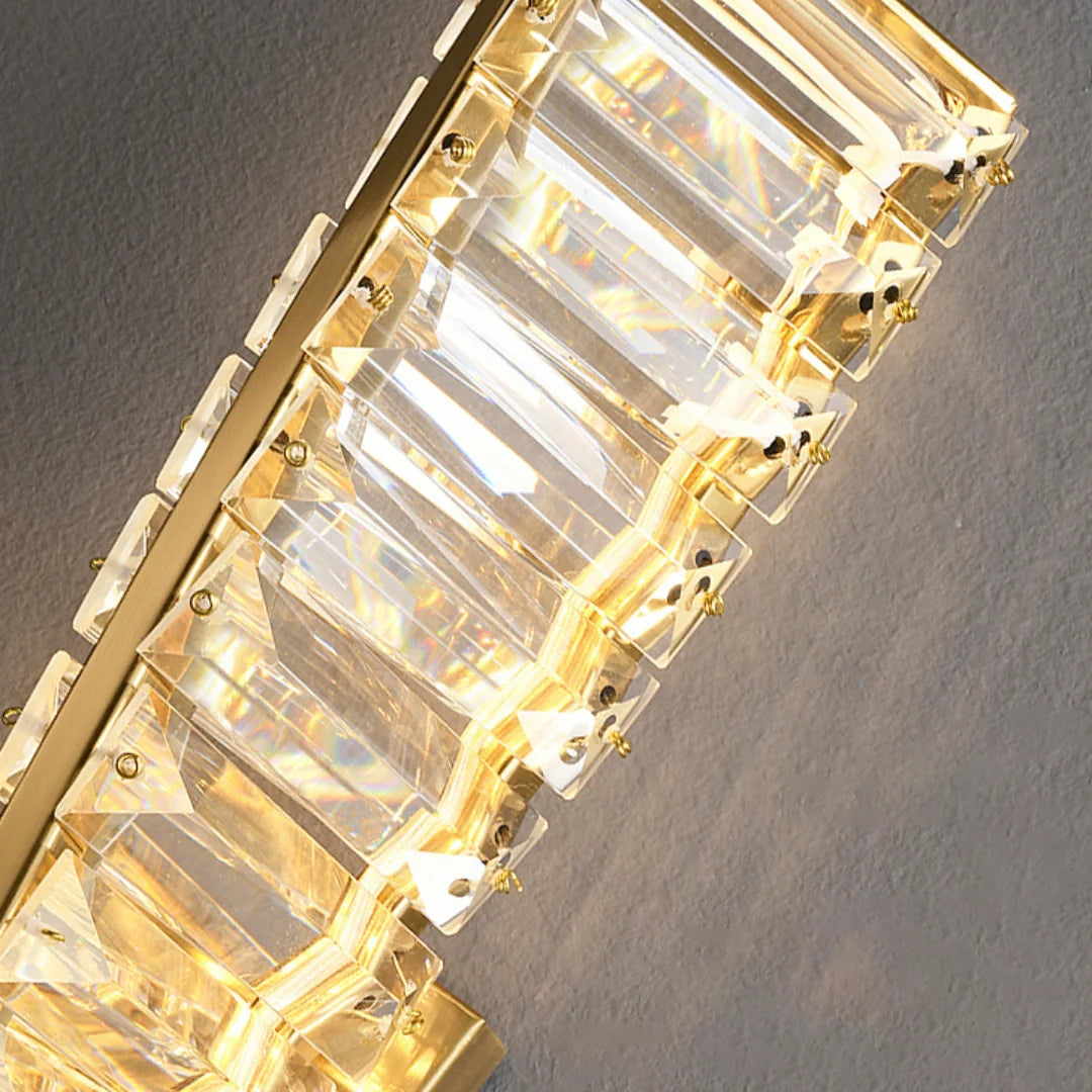 Dna Double Helix Crystal Wall Light