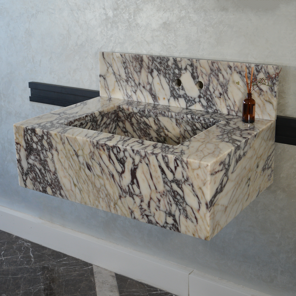 Calacatta Viola Premium Natural Marble Sink - Custom Handcrafted