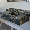 Black Engineered Porcelain Sink - Handcrafted Italian Taurus