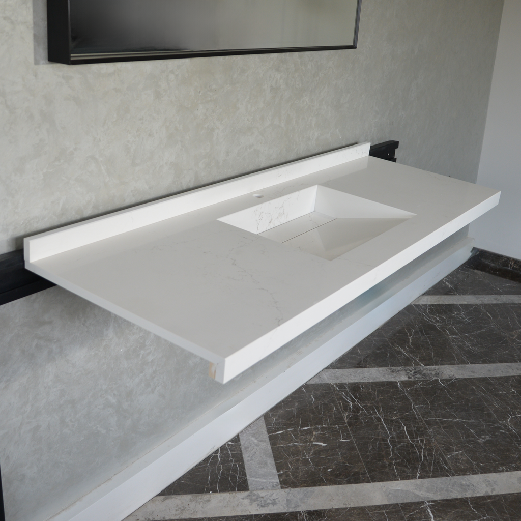 Handcrafted Non-Porous Quartz Kitchen Sink with Seamless Surface