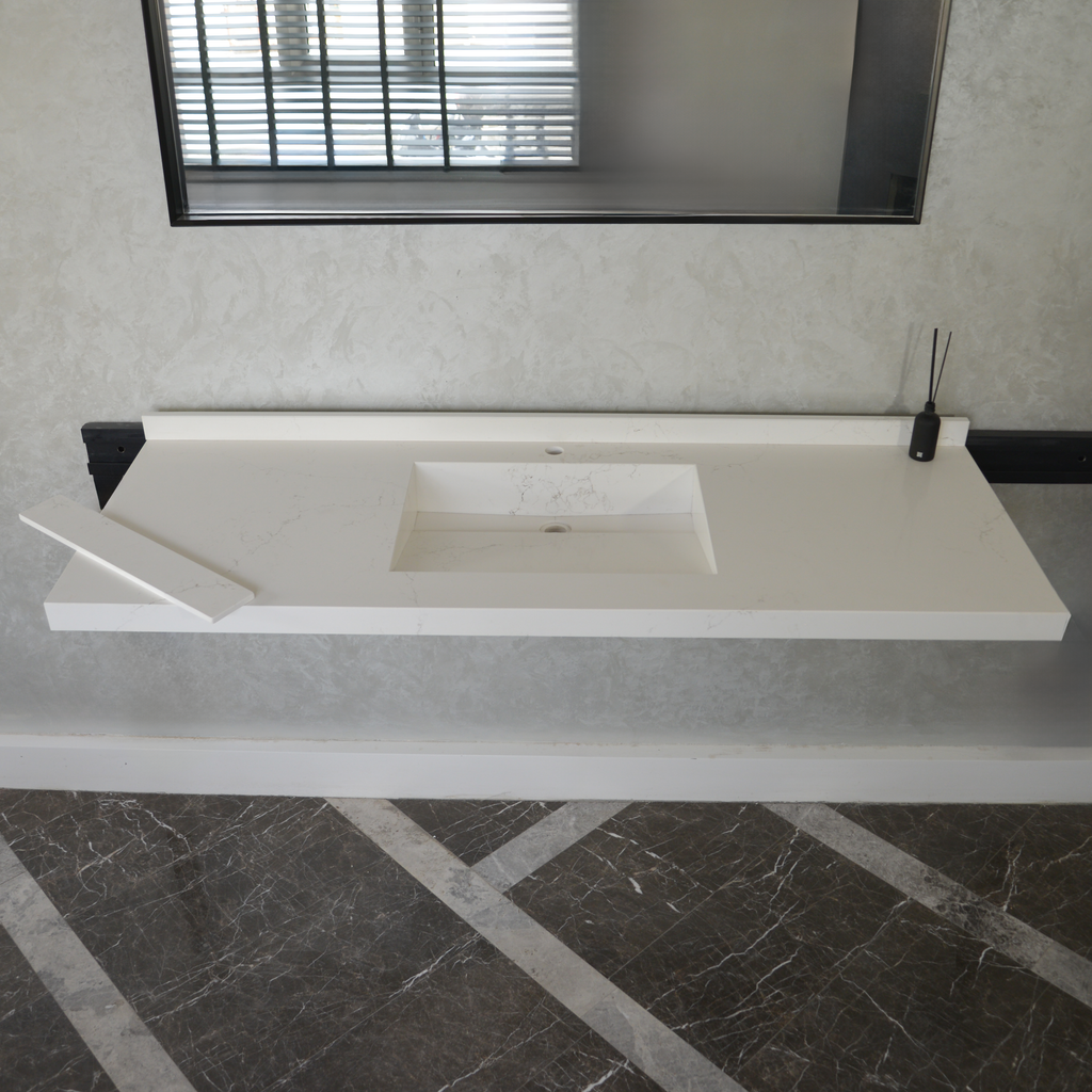 Handcrafted Non-Porous Quartz Kitchen Sink with Seamless Surface