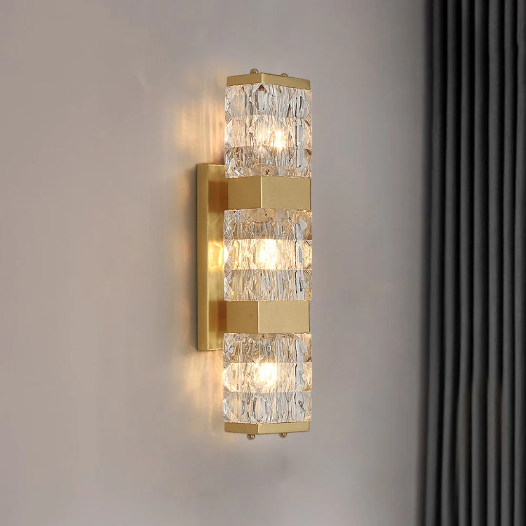 Dacio Golden Luxury Crystal Wall Lamp