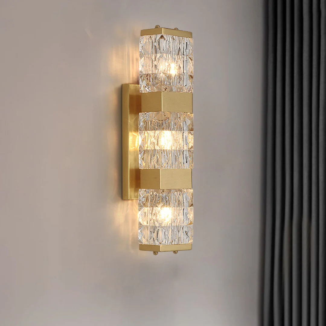 Dacio Golden Luxury Crystal Wall Lamp