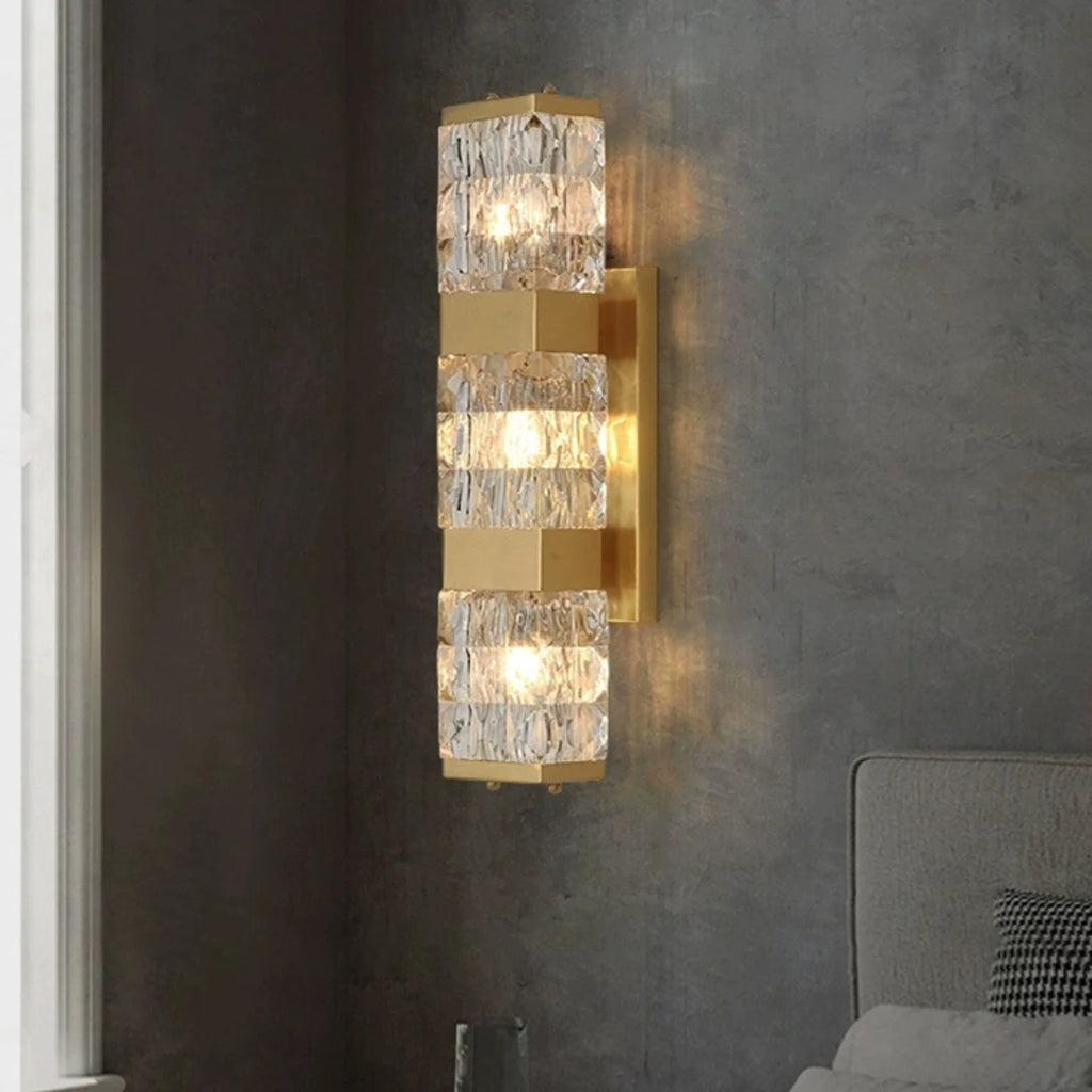 Dacio Golden Luxury Crystal Wall Lamp