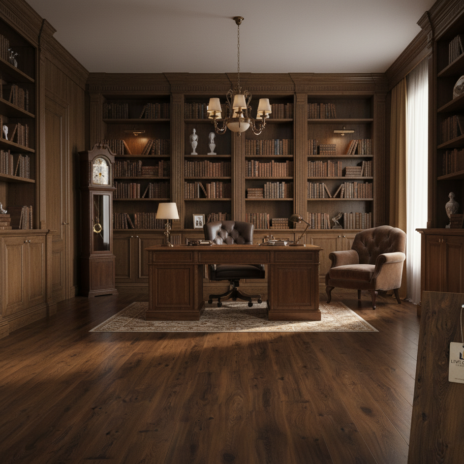 Dark Brown 22mil Heavy Duty Wear Layer SPC Vinyl Rigid Core 7.6mm Thick, 1.5mm IXPE Sound P - Pine Collection