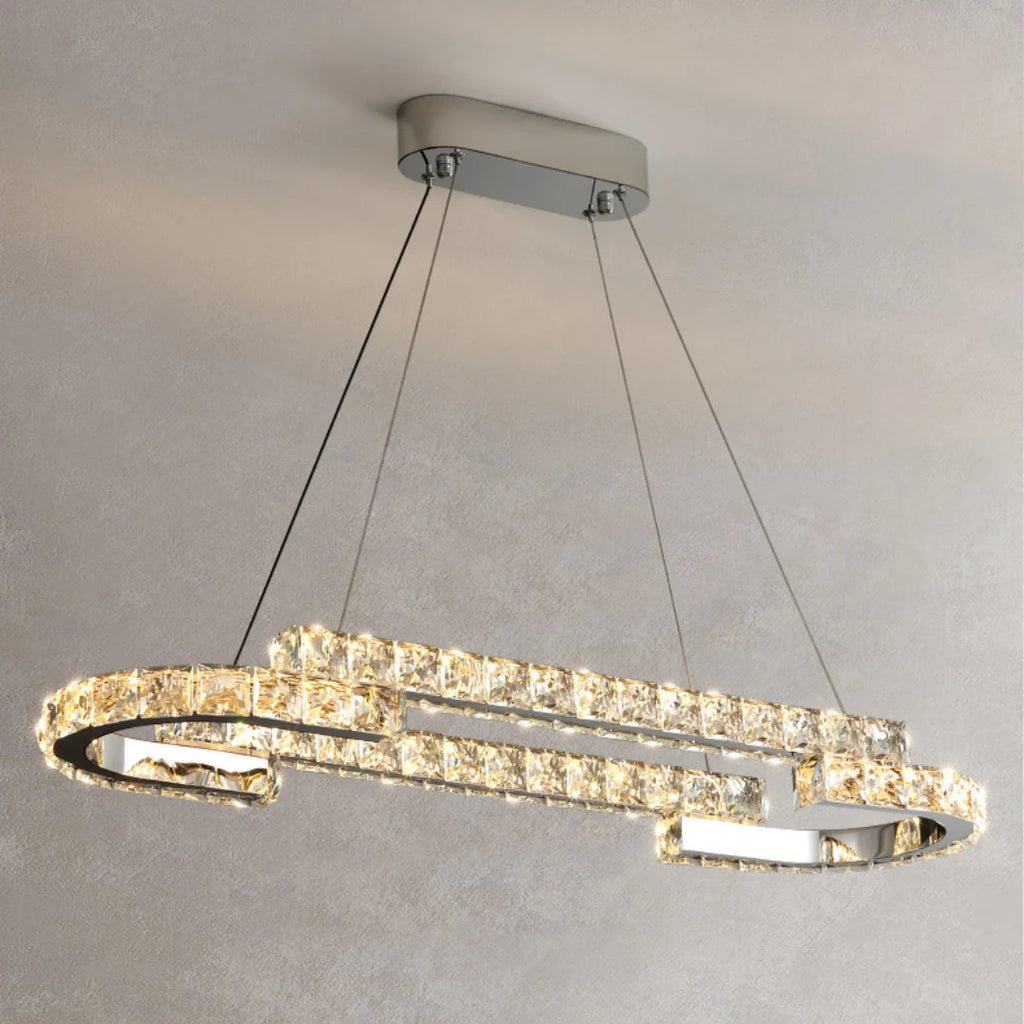 Double Ring Crystal Chandelier