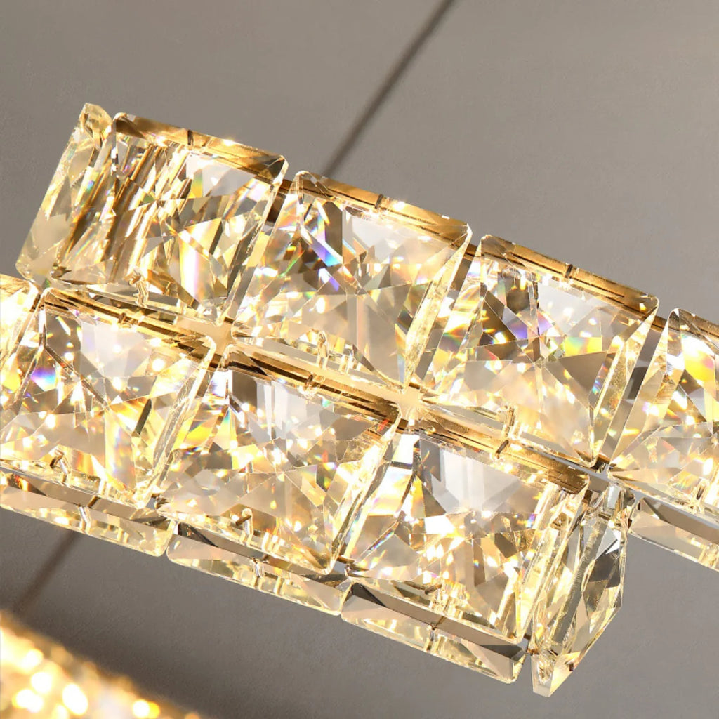 Double Ring Crystal Chandelier