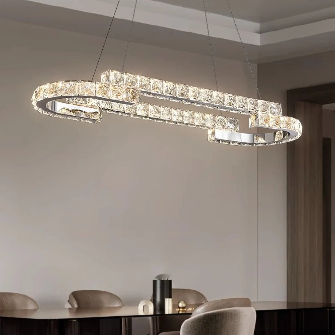 Double Ring Crystal Chandelier