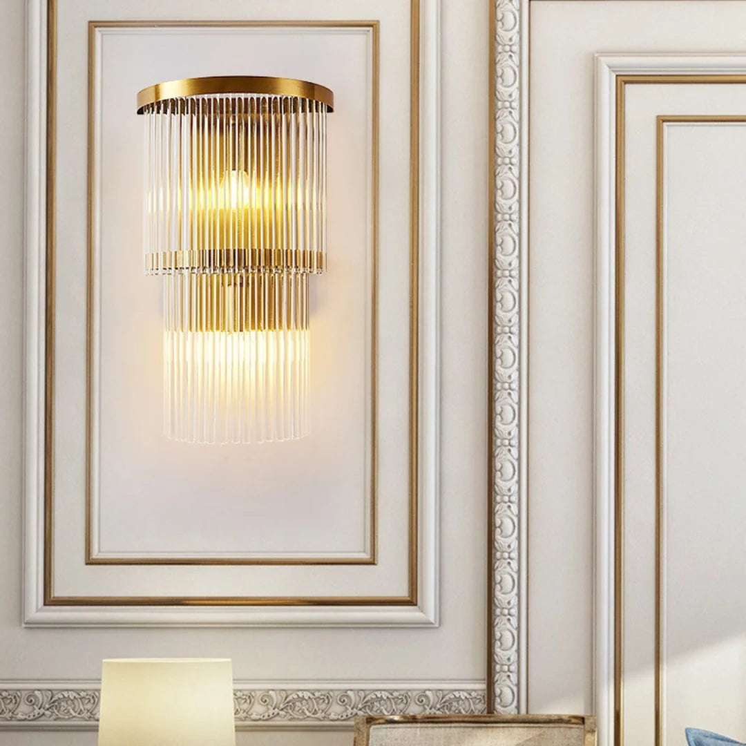 East Antique Brass Finish Wall Lamp
