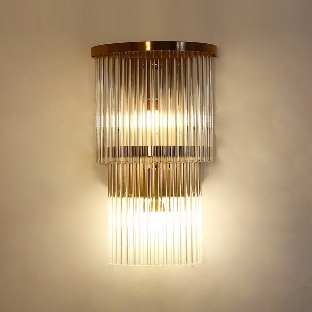 East Antique Brass Finish Wall Lamp