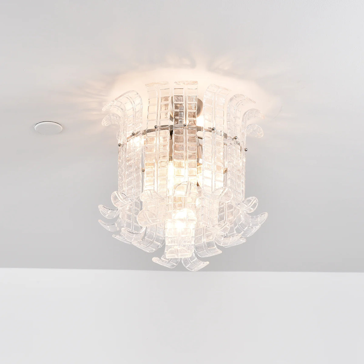 Elegant Murano Leaf Shaped Ceiling Lamp