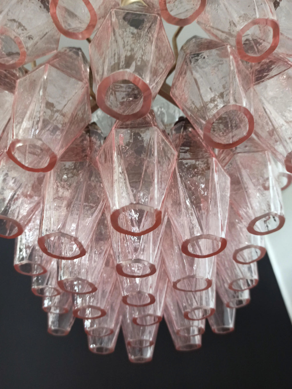 Poliedri Murano Pink Chandelier