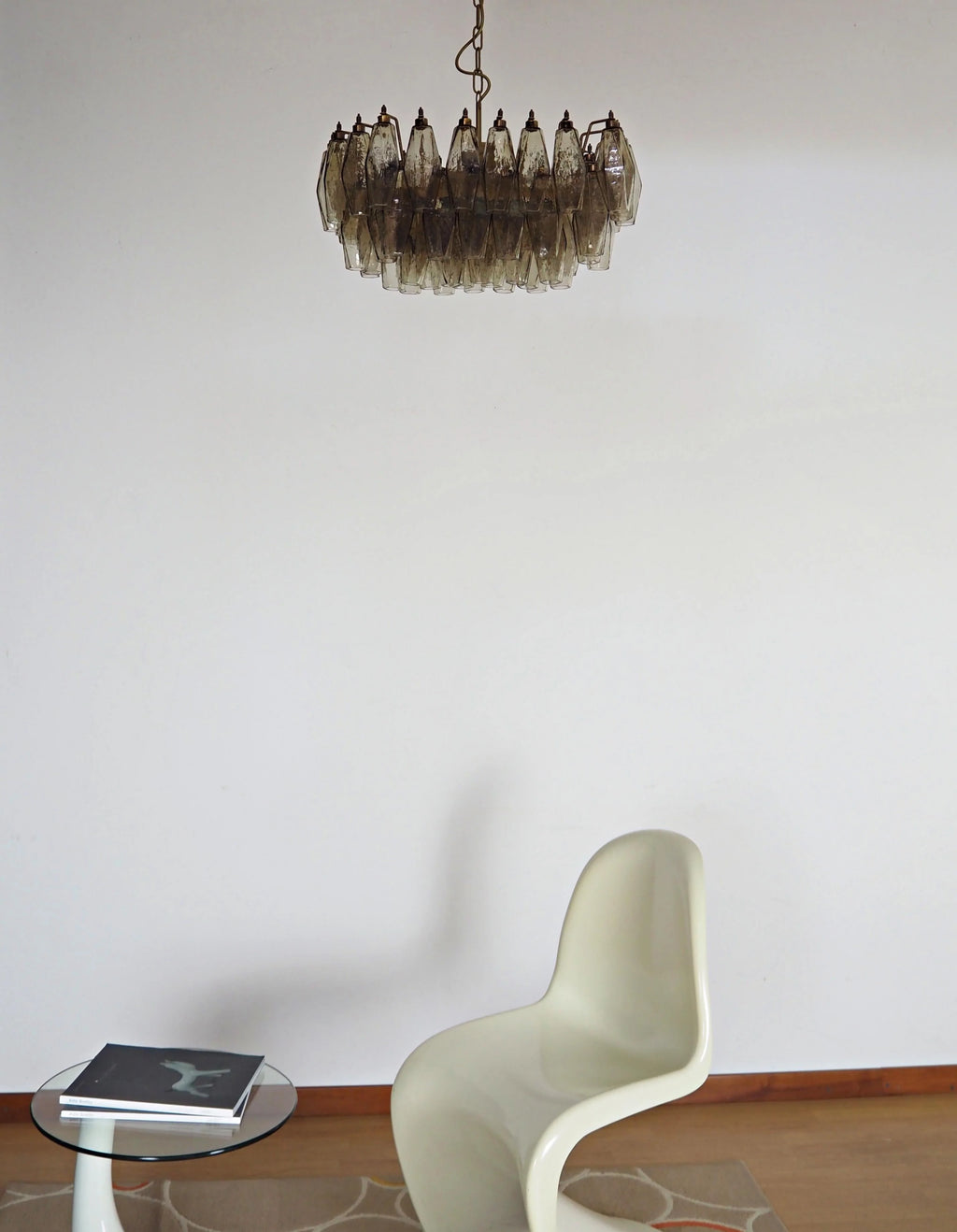 Poliedri Murano Smoked Chandelier