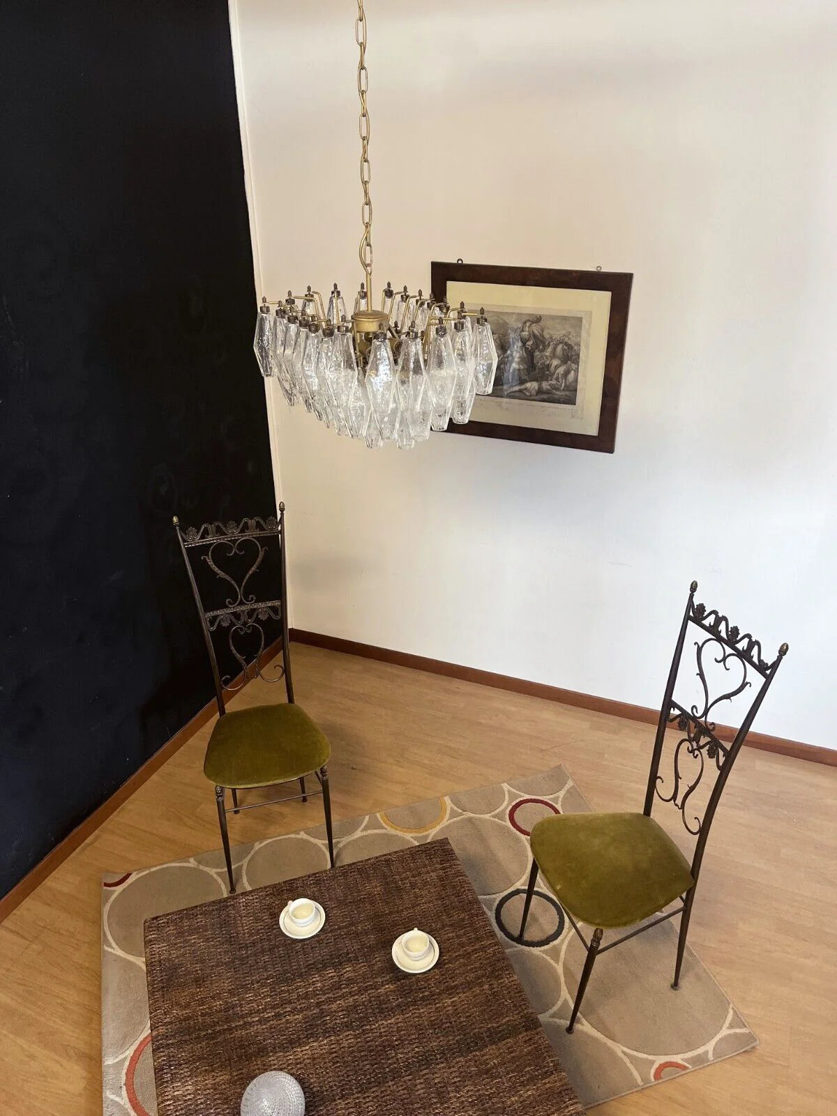 Poliedri Murano Trasparent Chandelier