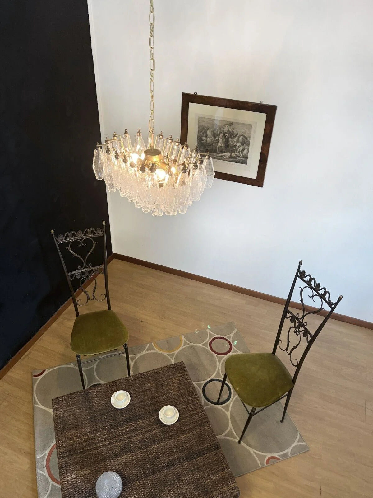 Poliedri Murano Trasparent Chandelier