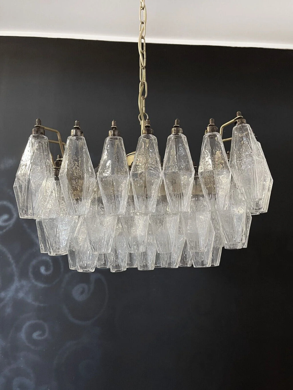 Poliedri Murano Trasparent Chandelier