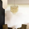 Fantastic Murano Amber Glass Tube Chandelier