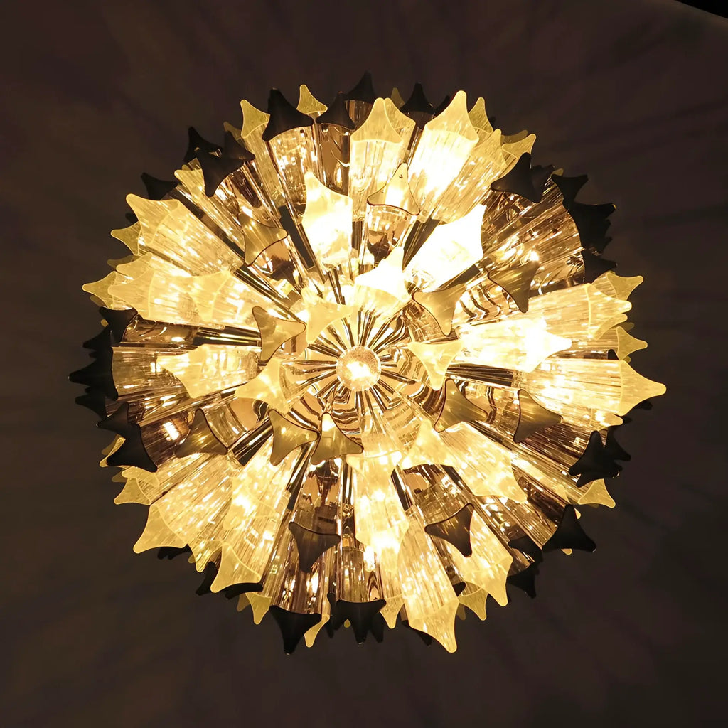 Fantastic Murano Prisms Smoked Transparent Chandelier