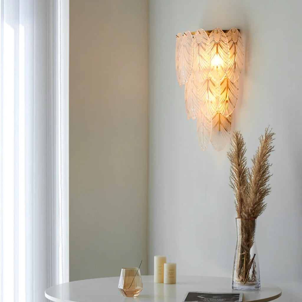 Feather Crystal Wall Lamp