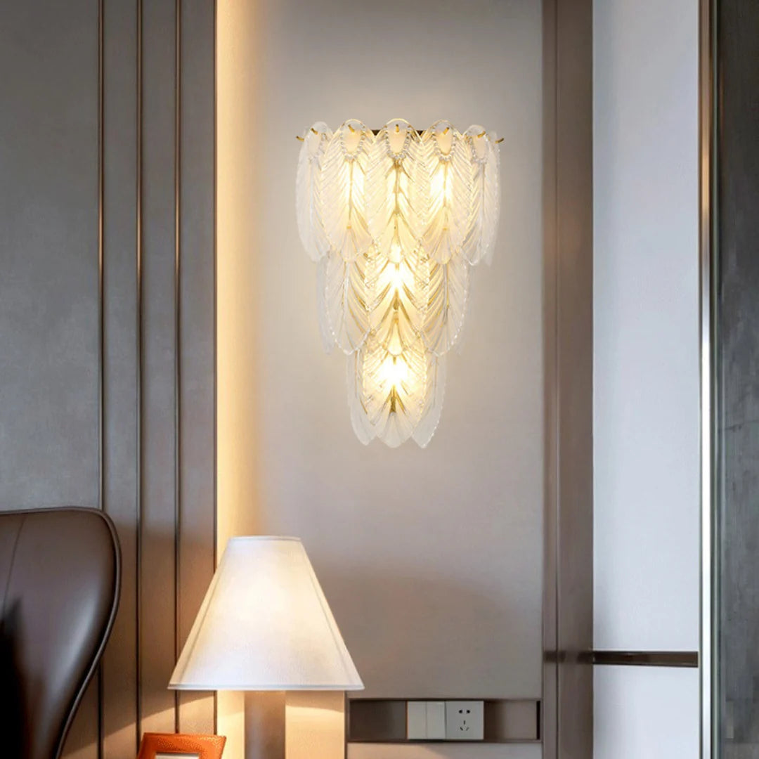 Feather Crystal Wall Lamp