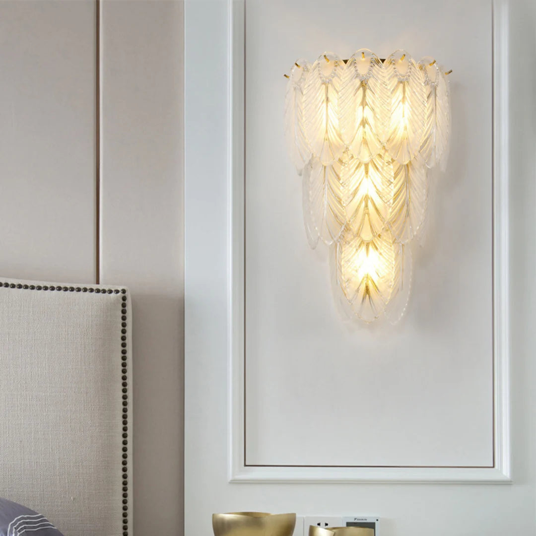 Feather Crystal Wall Lamp