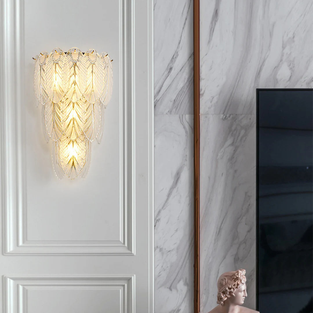 Feather Crystal Wall Lamp