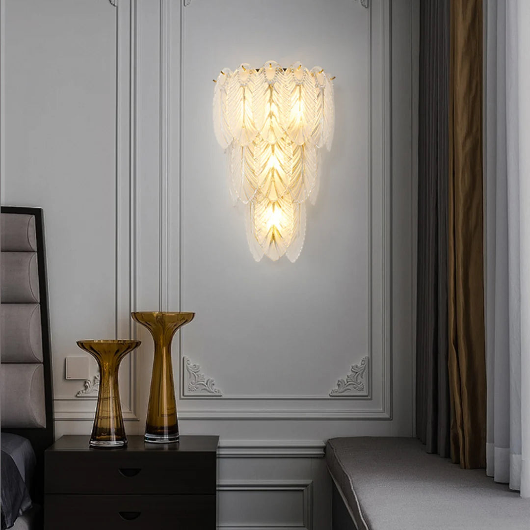 Feather Crystal Wall Lamp