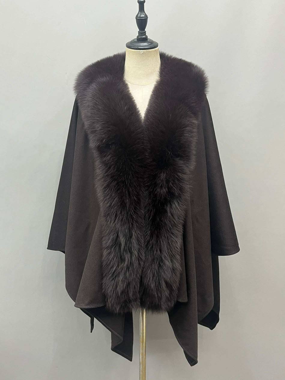 Cashmere Fur cape