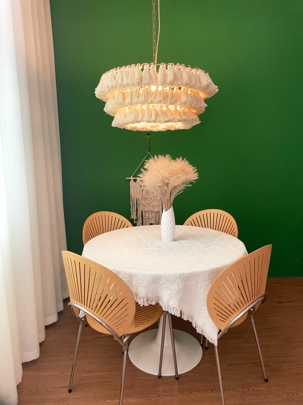 Fela Fabric Tassel Chandelier