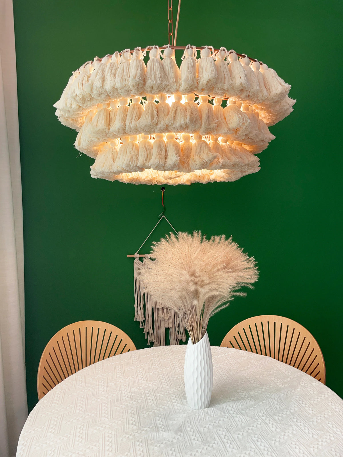 Fela Fabric Tassel Chandelier