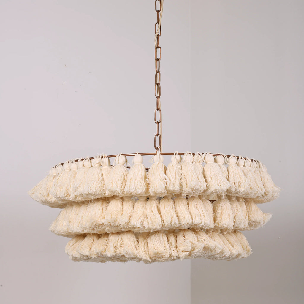 Fela Fabric Tassel Chandelier
