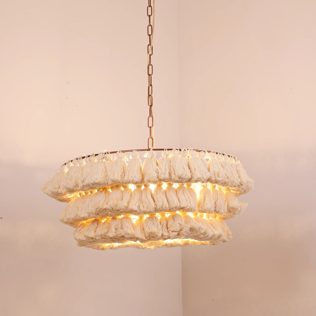 Fela Fabric Tassel Chandelier