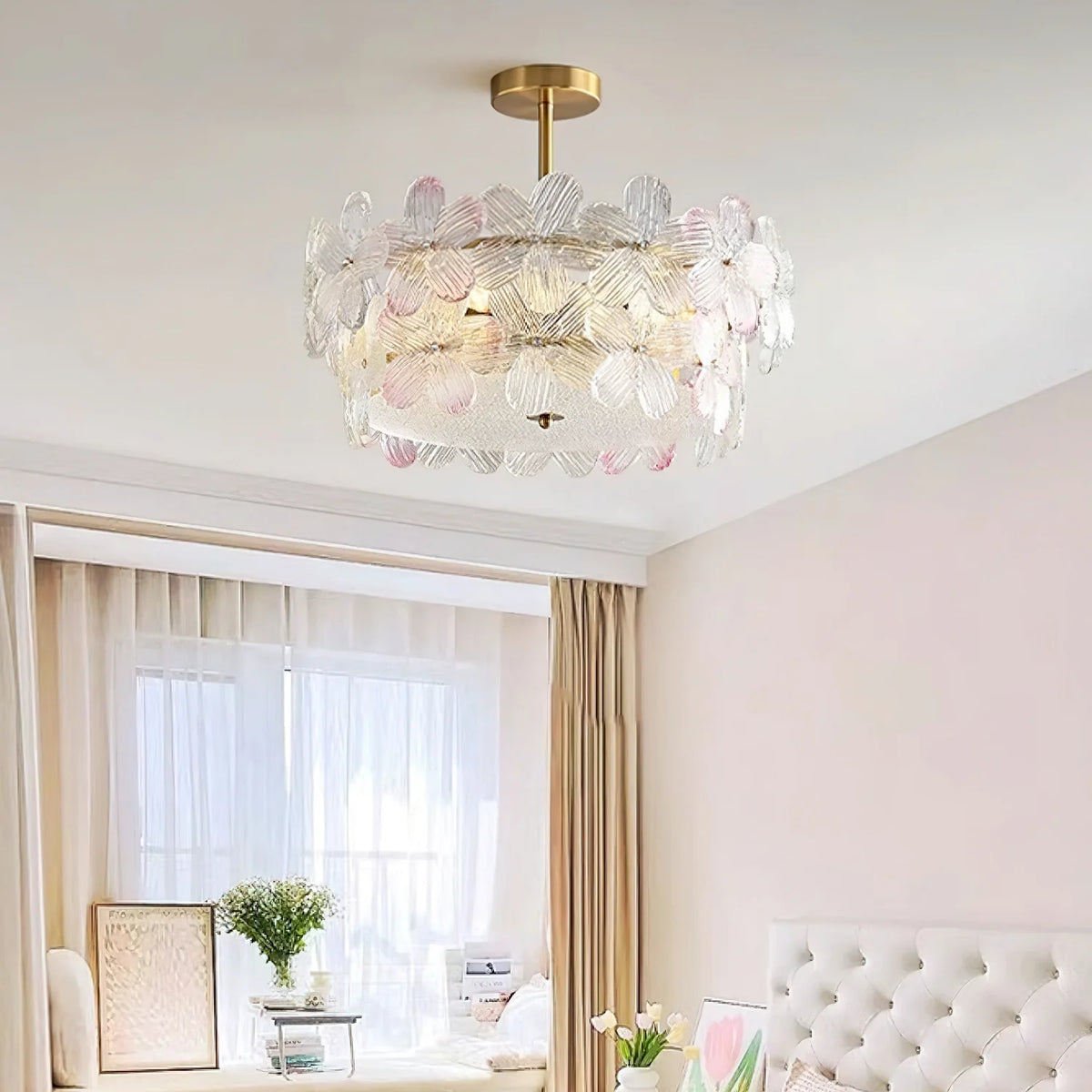 Flower Cluster Frosted Glass Ceiling Lamp