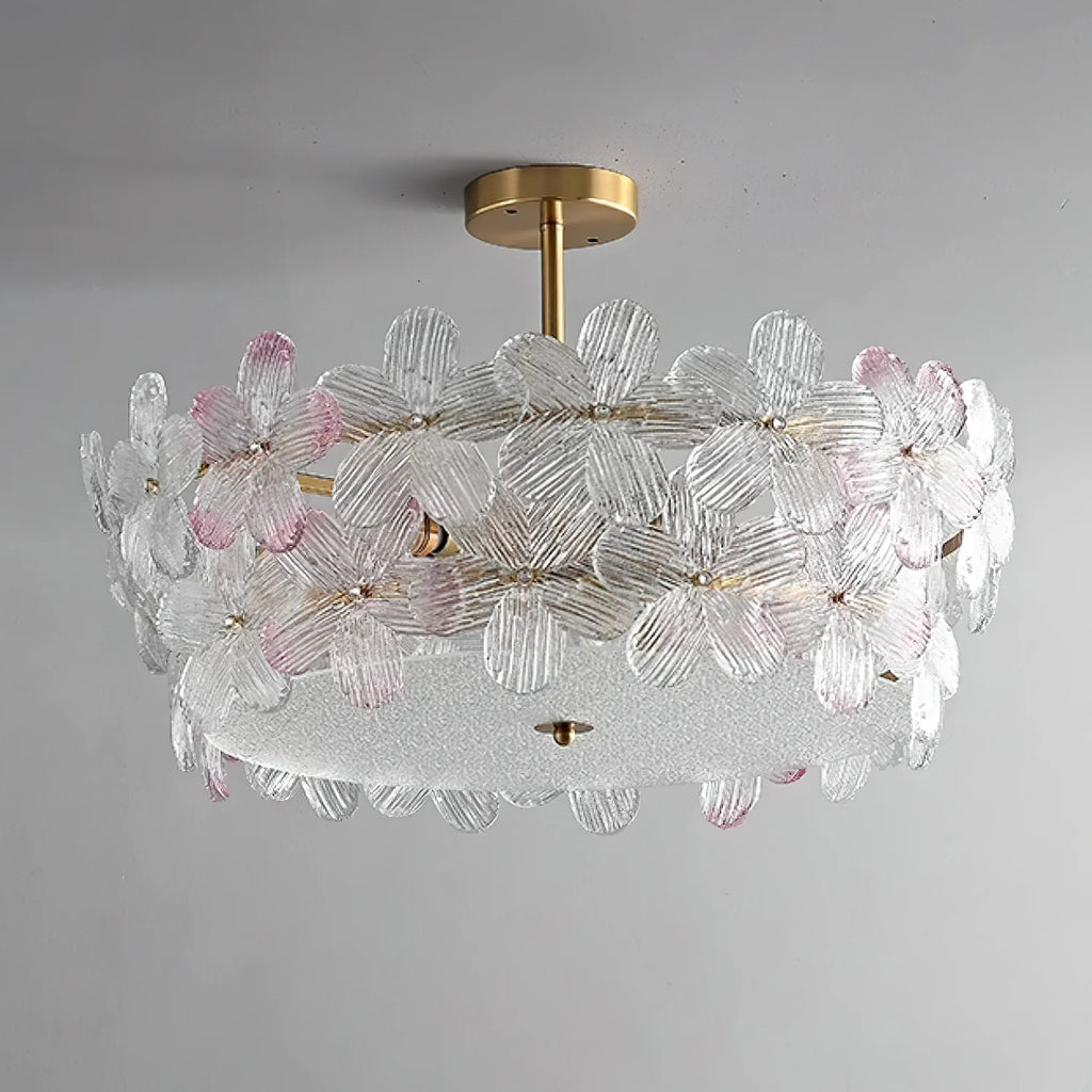 Flower Cluster Frosted Glass Ceiling Lamp