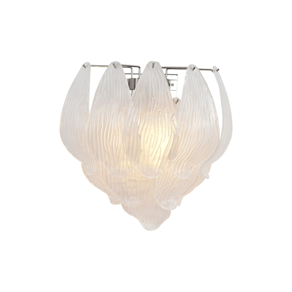 Frosted Petal Glass Wall Light