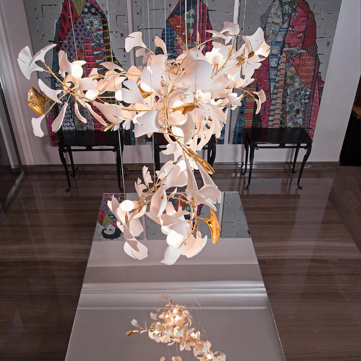 Gingko Ceramic Chandelier A