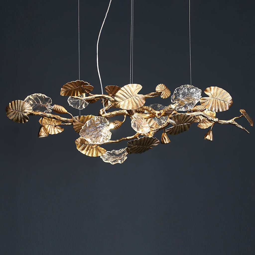 Gold Leaf Chandelier
