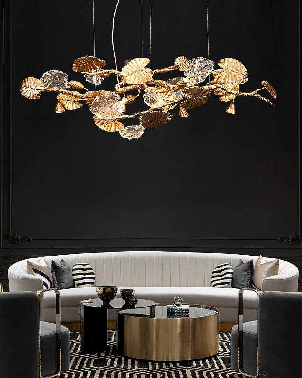 Gold Leaf Chandelier