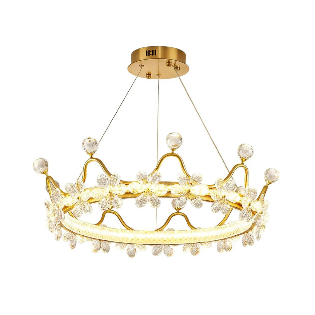 Golden Crown Garland Crystal Chandelier