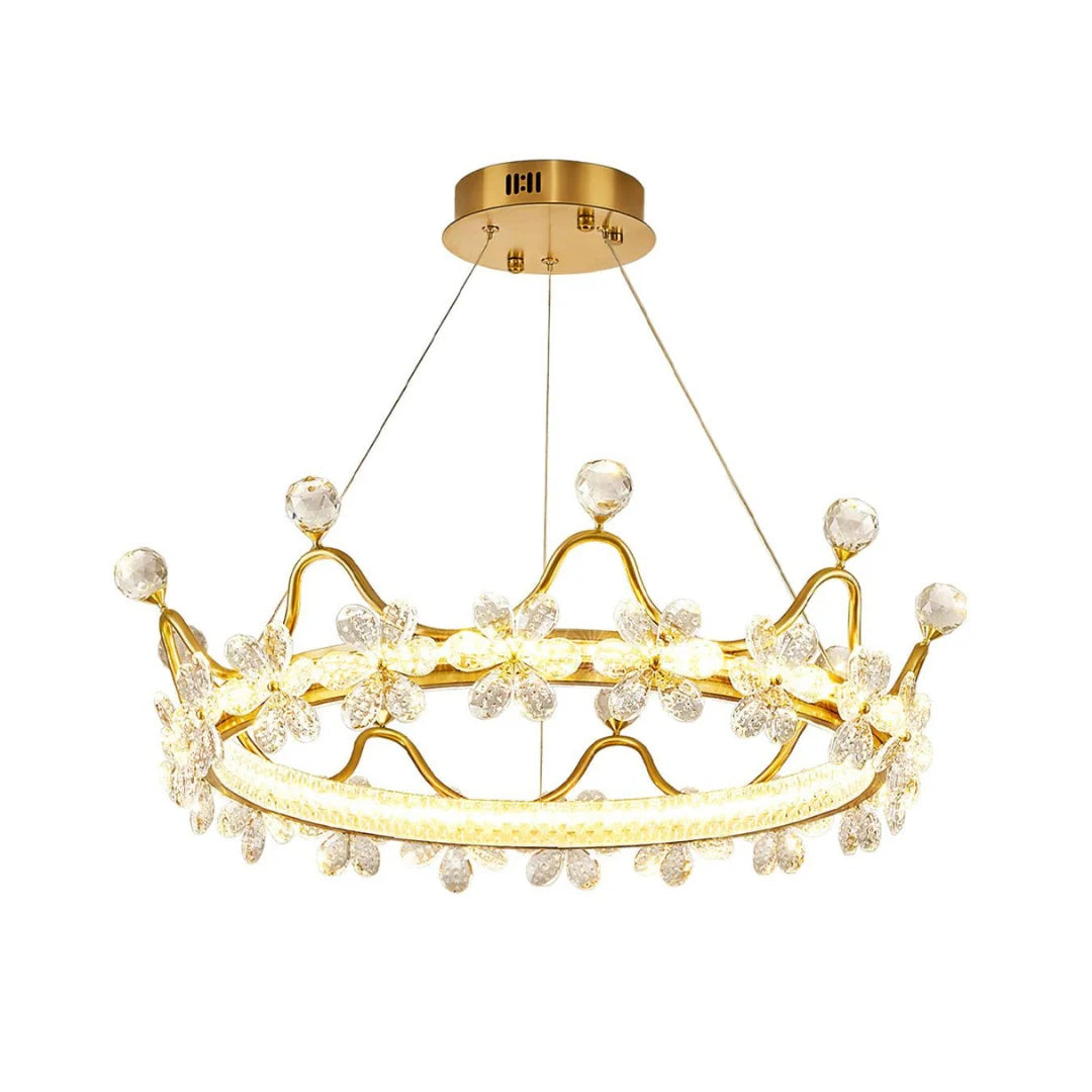 Golden Crown Garland Crystal Chandelier