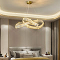Golden Ring Round Crystal Chandelier