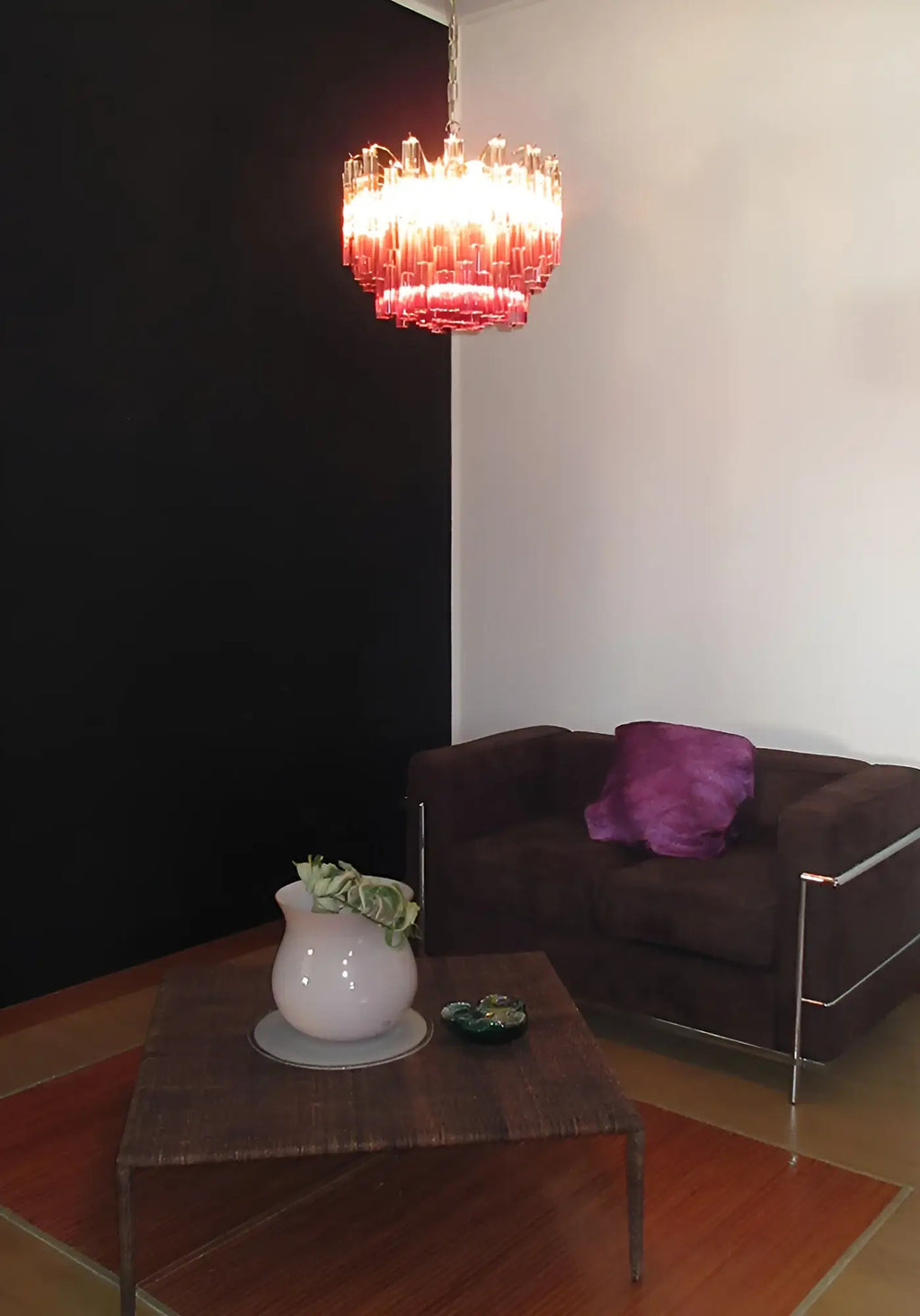 Gorgeous Murano Quadriedri Prisms Chandelier