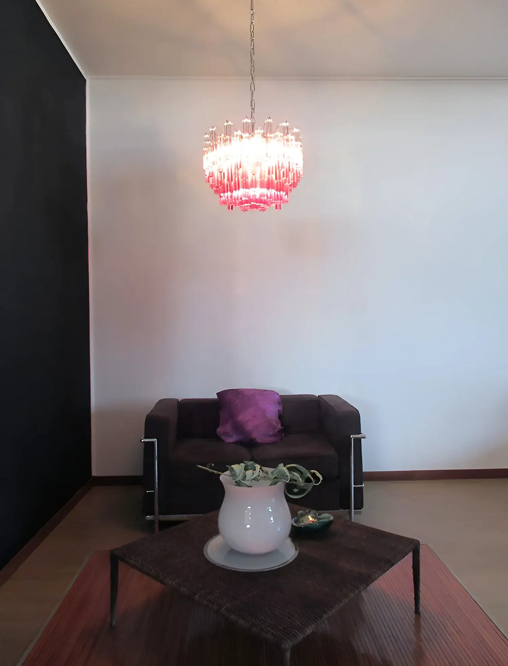 Gorgeous Murano Quadriedri Prisms Chandelier
