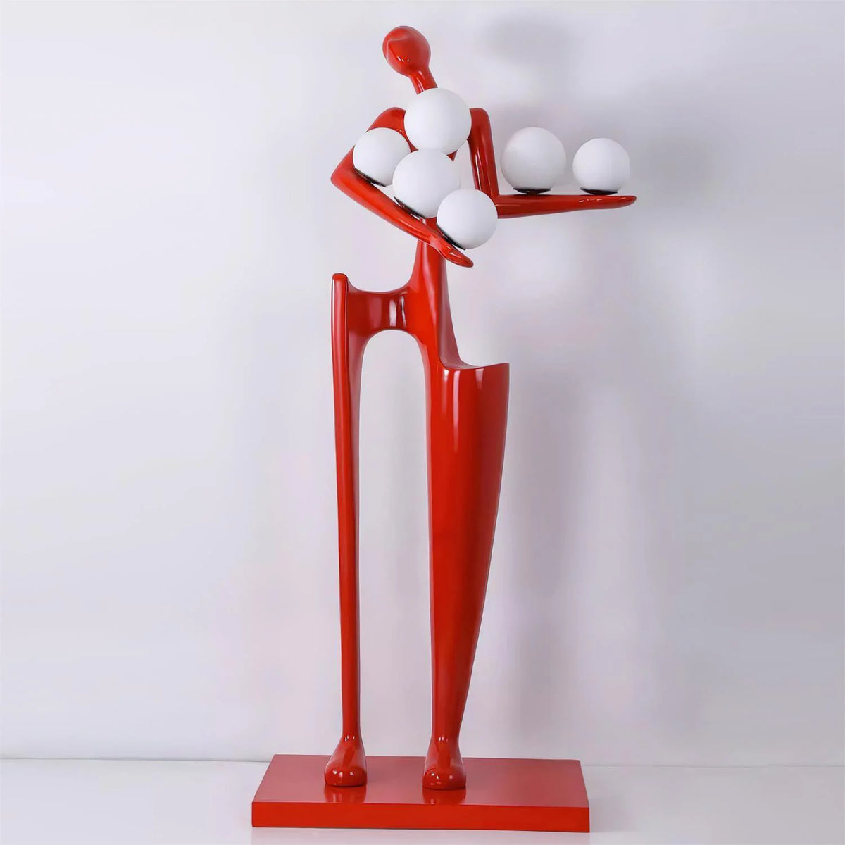 Greeter Sculpture Figure Floor Lamp