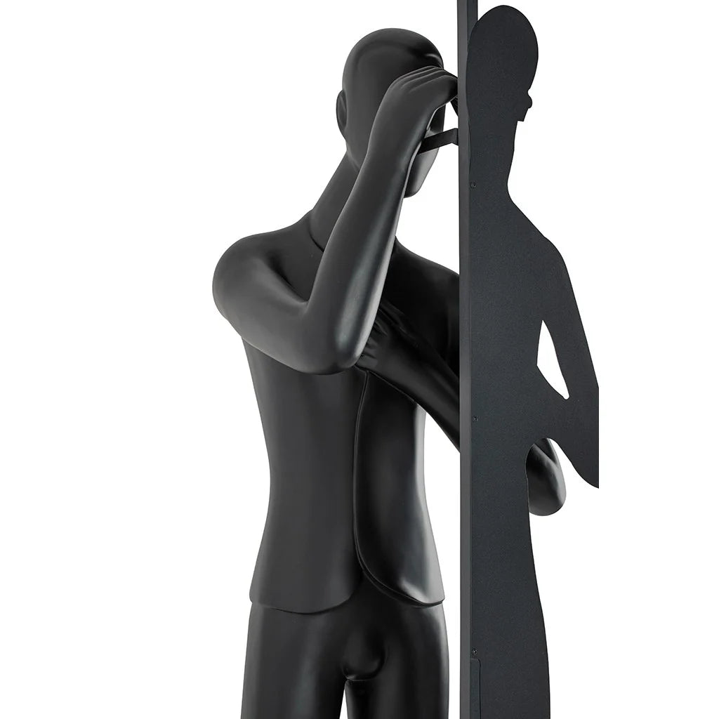 Human Mirror Sculpture Floor Lamp