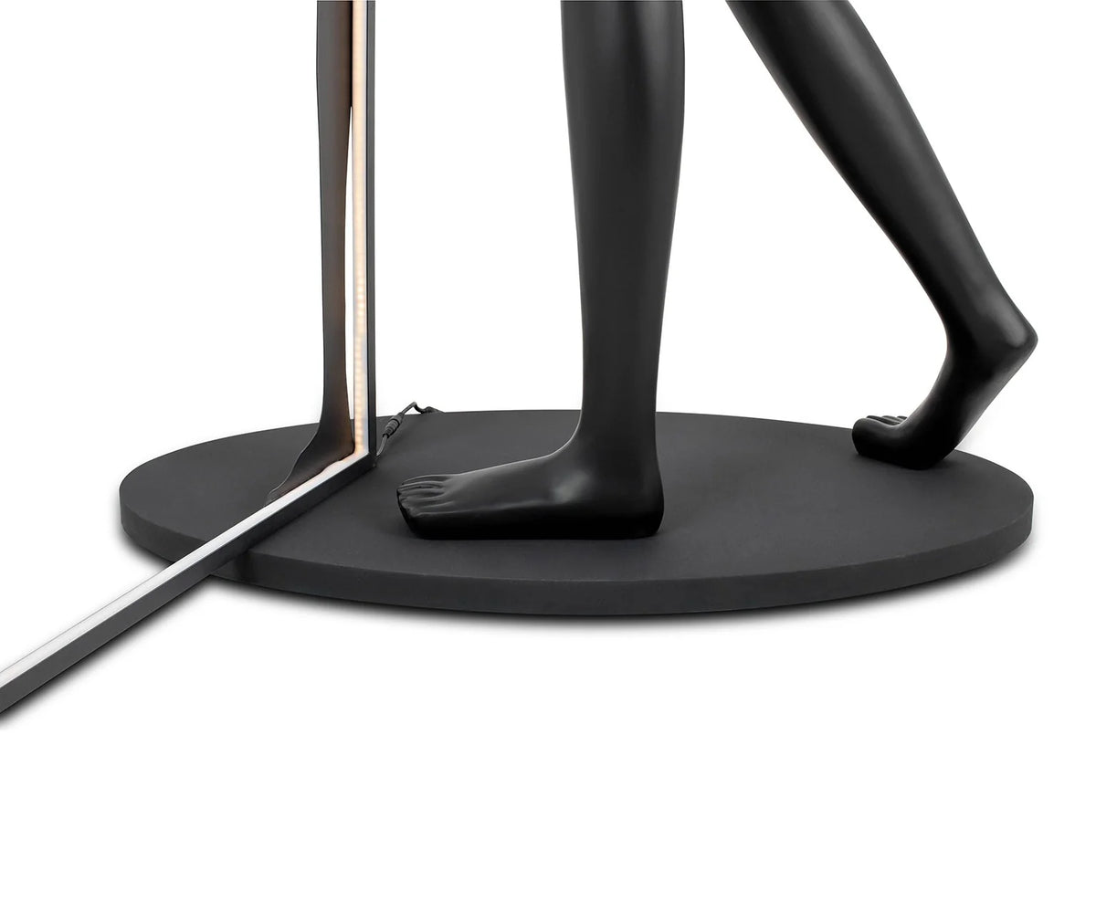 Human Mirror Sculpture Floor Lamp
