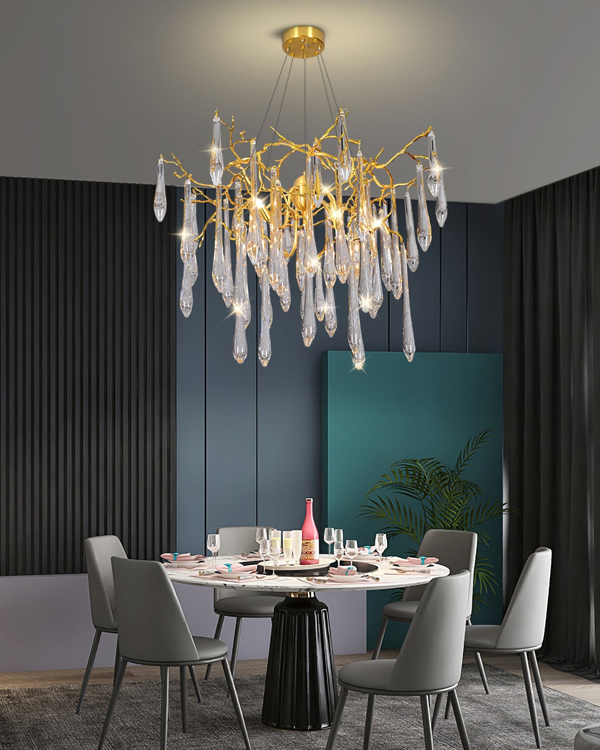 Icicle Crystal Chandelier
